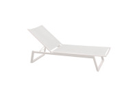 SET DE 2 TRANSATS AVEC ROULETTES ET DOSSIER INCLINABLE EN ALUMINIUM ET TOILE SLING 5 COLORIS - THEMIS PAR GARDEN ART
