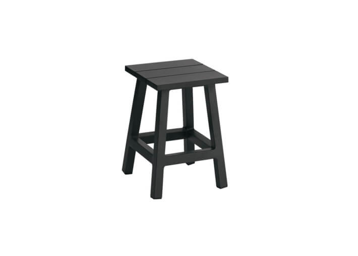 SET DE 2 TABOURETS OU TABLES D'APPOINT EN ALUMINIUM GRIS TAUPE OU BLANC - MESSINA PAR GARDEN ART