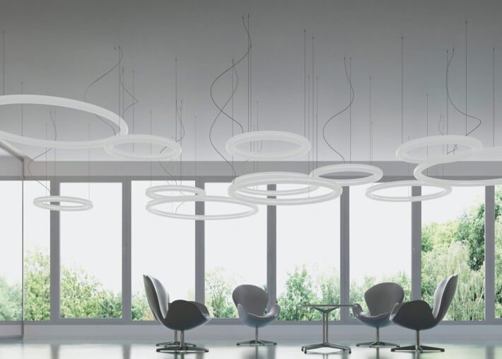SUSPENSION CONTEMPORAINE FORME SPHERE DESIGN ROBERTO PAOLI - GIOTTO PAR SLIDE