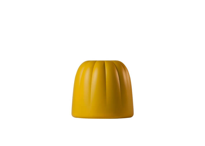 POUF D'EXTERIEUR EN MOUSSE POLYURETHANE BLANC NOIR JAUNE OU GRIS - GELEE PAR R. PAOLI - SLIDE