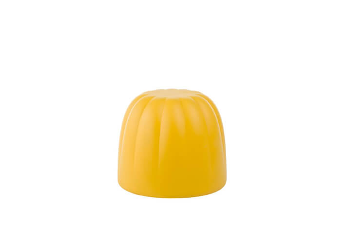 POUF D'EXTERIEUR EN MOUSSE POLYURETHANE BLANC NOIR JAUNE OU GRIS - GELEE PAR R. PAOLI - SLIDE