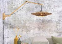APPLIQUE MODERNE AU DESIGN NATUREL AVEC BRAS ORIENTABLE EN BAMBOU TRESSE - BALI 3 PAR GOOD&MOJO