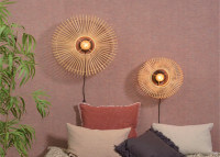 APPLIQUE DESIGN FORME SOLEIL EN BAMBOU NATUREL Ø 40 ou 50  - BROMO PAR GOOD&MOJO