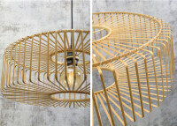 APPLIQUE A LONG BRAS ORIENTABLE FORME SPHERE EN BAMBOU NATUREL 2 COLORIS - BROMO PAR GOOD&MOJO