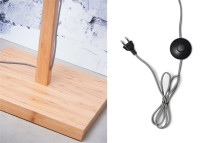 LAMPADAIRE AU DESIGN CHALEUREUX FORME SPHERE EN BAMBOU NATUREL OU NOIR H176 - BROMO PAR GOOD&MOJO