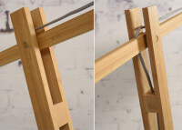 LAMPADAIRE DESIGN ORIENTABLE EN BAMBOU NATUREL ET ABAT-JOUR NOIR ET NATUREL H270 - BROMO 2 PAR GOOD&MOJO