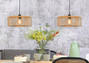 SUSPENSION FORME SPHERIQUE EN BAMBOU NATUREL Ø 40 ou 60 - BROMO PAR GOOD&MOJO