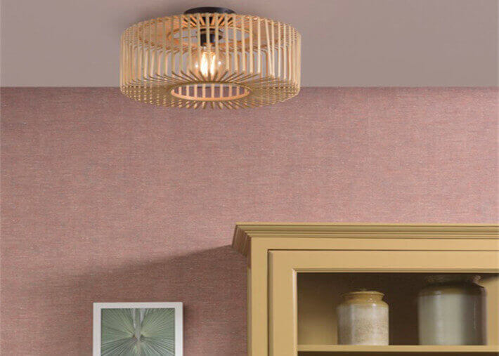 PLAFONNIER FORME SPHERIQUE EN BAMBOU NATUREL Ø 40 ou 60 - BROMO PAR GOOD&MOJO