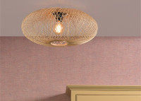 PLAFONNIER TENDANDCE FORME SPHERIQUE EN BAMBOU NATUREL OU NOIR - CANGO PAR GOOD&MOJO