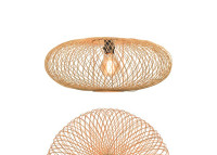 PLAFONNIER TENDANDCE FORME SPHERIQUE EN BAMBOU NATUREL OU NOIR - CANGO PAR GOOD&MOJO