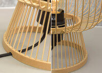 LAMPE A POSER MODERNE ET CHALEUREUSE EN BAMBOU NATUREL OU NOIR - CANGO PAR GOOD&MOJO