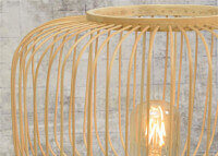 LAMPE A POSER MODERNE ET CHALEUREUSE EN BAMBOU NATUREL OU NOIR - CANGO PAR GOOD&MOJO