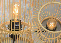 LAMPE A POSER MODERNE ET CHALEUREUSE EN BAMBOU NATUREL OU NOIR - CANGO PAR GOOD&MOJO