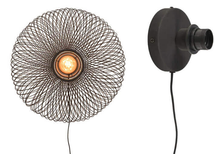APPLIQUE MURALE ORIGINALE ET TENDANCE EN BAMBOU NATUREL OU NOIR - CANGO PAR GOOD&MOJO