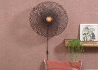 APPLIQUE MURALE ORIGINALE ET TENDANCE EN BAMBOU NATUREL OU NOIR - CANGO PAR GOOD&MOJO
