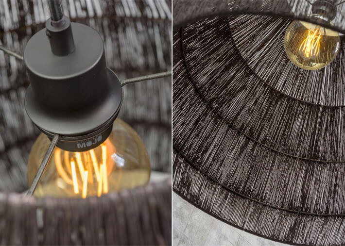 SUSPENSION TENDANCE ET ORIGINALE EN JUTE NATUREL OU NOIR - IGUAZU PAR GOOD&MOJO
