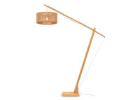 LAMPADAIRE EN BAMBOU ORIENTABLE AVEC ABAT-JOUR SPHERIQUE EN JUTE NATUREL - IGUAZU PAR GOOD&MOJO