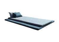 MATELAS DE JARDIN 1 OU 2 PLACES EN POLYPROPYLENE BLEU KAKI OU BEIGE - ARONA PAR ANGEL DES MONTAGNES