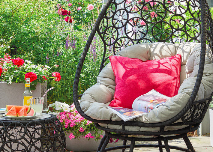 Coussin Tony 60 x 40 cm en polyester et coton