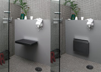 ASSISSE  DE DOUCHE MURALE DESIGN QUADRA