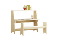 PETIT BUREAU ENFANT EVOLUTIF AVEC OU SANS ETAGERES DE RANGEMENT - ASYMETRY PAR MATHY BY BOLS