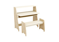 PETIT BUREAU ENFANT EVOLUTIF AVEC OU SANS ETAGERES DE RANGEMENT - ASYMETRY PAR MATHY BY BOLS