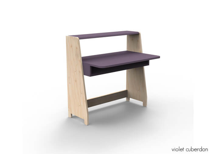 PETIT BUREAU ENFANT EVOLUTIF AVEC OU SANS ETAGERES DE RANGEMENT - ASYMETRY PAR MATHY BY BOLS