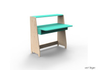 PETIT BUREAU ENFANT EVOLUTIF AVEC OU SANS ETAGERES DE RANGEMENT - ASYMETRY PAR MATHY BY BOLS