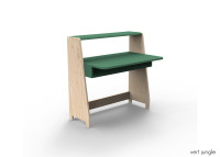 PETIT BUREAU ENFANT EVOLUTIF AVEC OU SANS ETAGERES DE RANGEMENT - ASYMETRY PAR MATHY BY BOLS