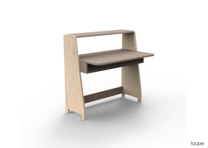 PETIT BUREAU ENFANT EVOLUTIF AVEC OU SANS ETAGERES DE RANGEMENT - ASYMETRY PAR MATHY BY BOLS