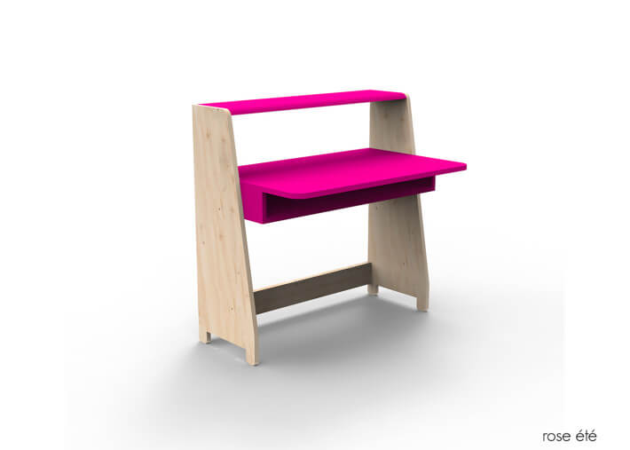 PETIT BUREAU ENFANT EVOLUTIF AVEC OU SANS ETAGERES DE RANGEMENT - ASYMETRY PAR MATHY BY BOLS