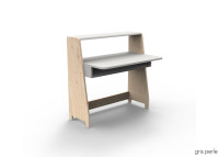 PETIT BUREAU ENFANT EVOLUTIF AVEC OU SANS ETAGERES DE RANGEMENT - ASYMETRY PAR MATHY BY BOLS
