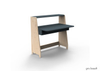 PETIT BUREAU ENFANT EVOLUTIF AVEC OU SANS ETAGERES DE RANGEMENT - ASYMETRY PAR MATHY BY BOLS