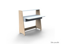 PETIT BUREAU ENFANT EVOLUTIF AVEC OU SANS ETAGERES DE RANGEMENT - ASYMETRY PAR MATHY BY BOLS