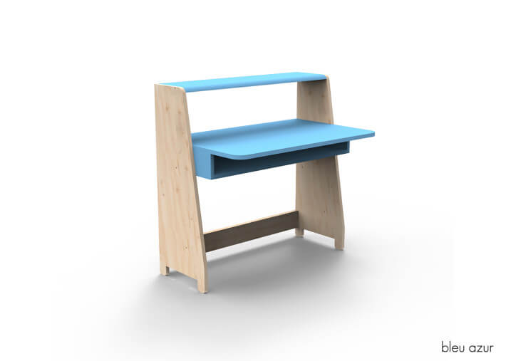 PETIT BUREAU ENFANT EVOLUTIF AVEC OU SANS ETAGERES DE RANGEMENT - ASYMETRY PAR MATHY BY BOLS