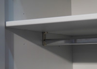 ARMOIRE 2 PORTES AVEC PENDERIE ET 6 ETAGERES - 26 COLORIS ET PIEDS EN BOULEAU - MADAVIN PAR MATHY BY BOLS