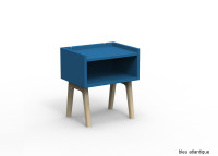 TABLE DE CHEVET DESIGN EN MDF 26 COLORIS ET PIEDS EN BOIS DE BOULEAU - MADAVIN PAR MATHY BY BOLS