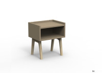 TABLE DE CHEVET DESIGN EN MDF 26 COLORIS ET PIEDS EN BOIS DE BOULEAU - MADAVIN PAR MATHY BY BOLS