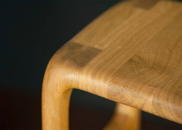 TABOURET DE BAR ORIGINAL EN BOIS DE CHENE OU NOYER - 5 HAUTEURS - FLUX PAR SZYSZKA DESIGN