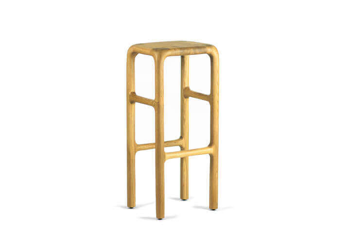 TABOURET DE BAR ORIGINAL EN BOIS DE CHENE OU NOYER - 5 HAUTEURS - FLUX PAR SZYSZKA DESIGN