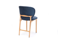CHAISE DE TABLE EN CHENE FRENE OU NOYER ET TEXTILE COLORE - HOYA PAR SZYSZKA DESIGN