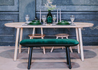 TABLE DE REPAS DESIGN SCANDINAVE EN FRENE NATUREL HUILE - 180x90 - NAIVE PAR EMKO