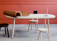 TABLE DE REPAS DESIGN SCANDINAVE EN FRENE NATUREL HUILE - 180x90 - NAIVE PAR EMKO