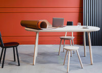 TABLE DE REPAS DESIGN SCANDINAVE EN FRENE NATUREL HUILE - 180x90 - NAIVE PAR EMKO