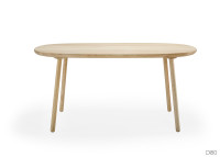 TABLE DE REPAS DESIGN SCANDINAVE EN FRENE NATUREL HUILE - 180x90 - NAIVE PAR EMKO