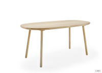 TABLE DE REPAS DESIGN SCANDINAVE EN FRENE NATUREL HUILE - 180x90 - NAIVE PAR EMKO