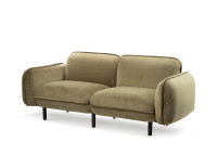 CANAPE 2 OU 3 PLACES AVEC ACCOUDOIRS EN VELOURS AVELINA BEIGE VERT BLEU GRIS OU BORDEAUX - BEAN PAR EMKO