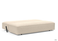 CANAPE LIT EPAIS ET CONFORTABLE BLEU OU GRIS AVEC PIEDS EN METAL CHROME SUPREMAX PAR INNOVATION LIVING