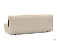 CANAPE LIT EPAIS ET CONFORTABLE BLEU OU GRIS AVEC PIEDS EN METAL CHROME SUPREMAX PAR INNOVATION LIVING
