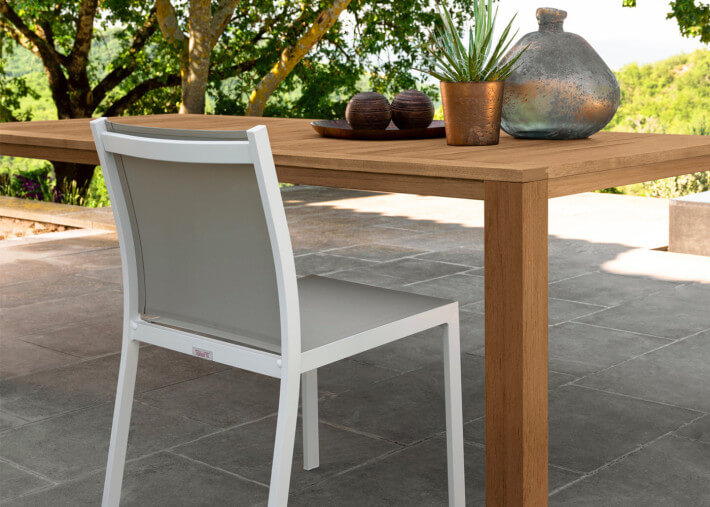 TABLE DE REPAS DE JARDIN EN BOIS D'ACCOYA 220x100 - EBI PAR TALENTI